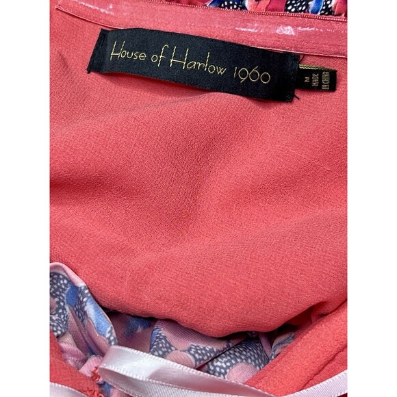 House Of Harlow 1960 Revolve Burna Blouse In Red Poppy Floral Women Size Medium - Picture 5 of 12
